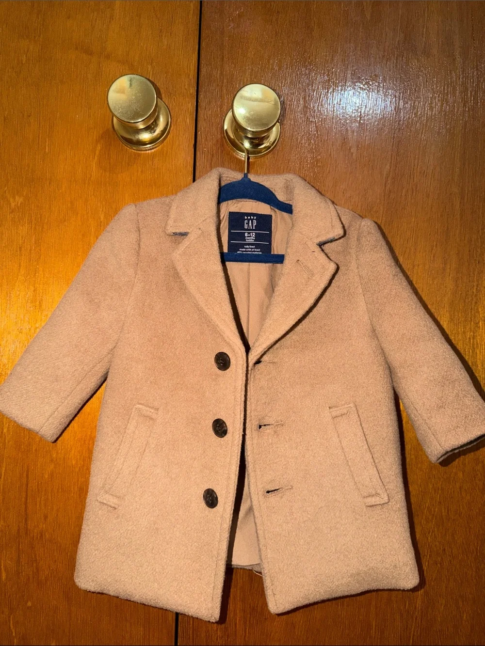 GAP Kids Camel Peacoat with Button Front
